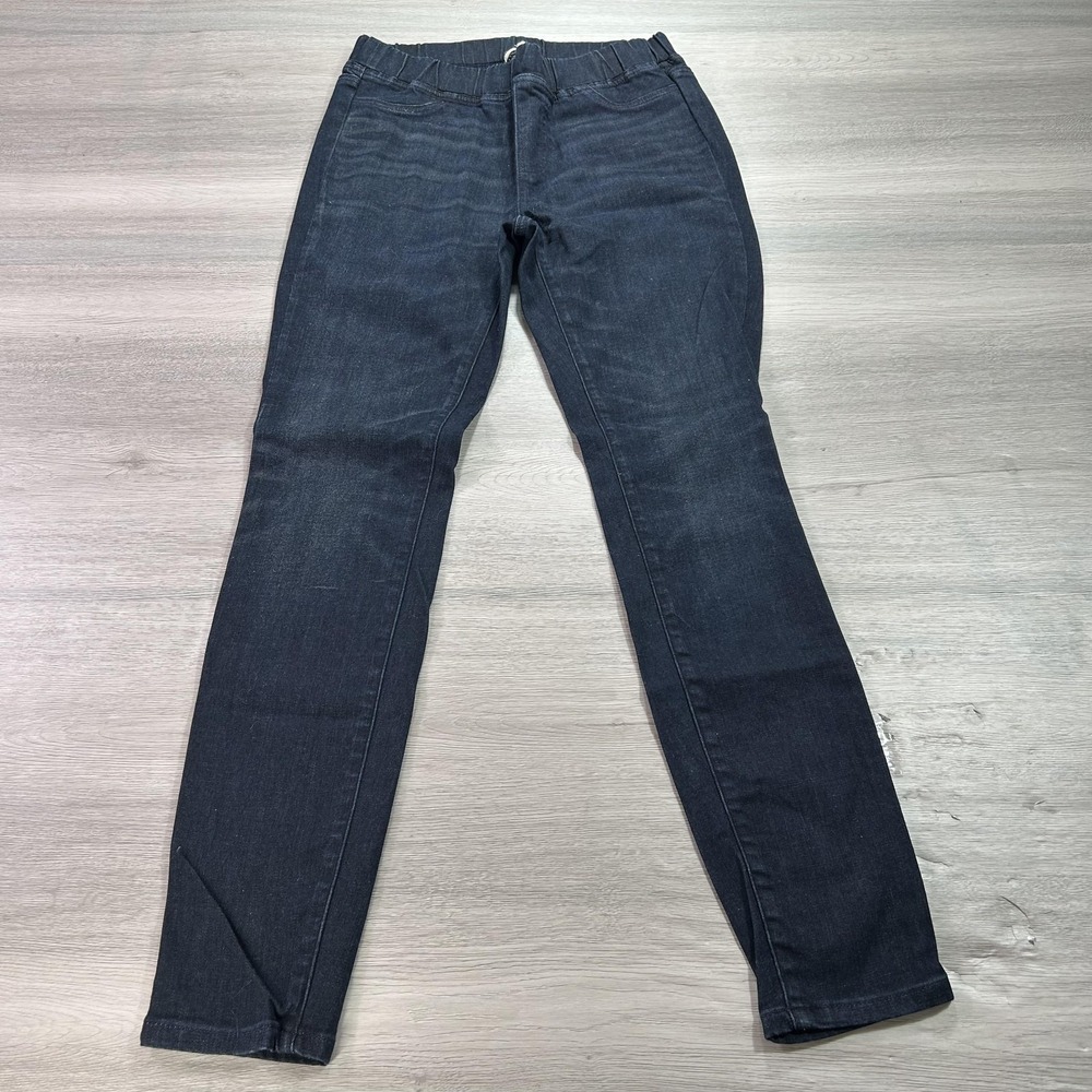 Eileen Fisher Jeans Womens XS Dark Wash Stretch Denim Skinny Pants Pull On Blue